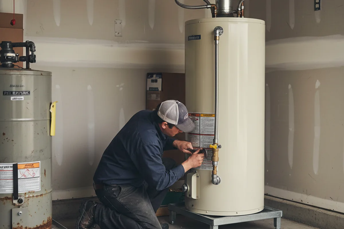 Water heater and shutoff valve replacement in Big Clifty